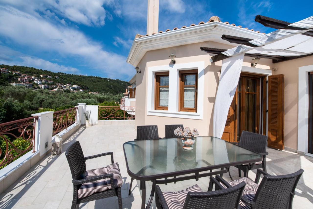 Luxury Rustic Mountain View Villa Lefkada City